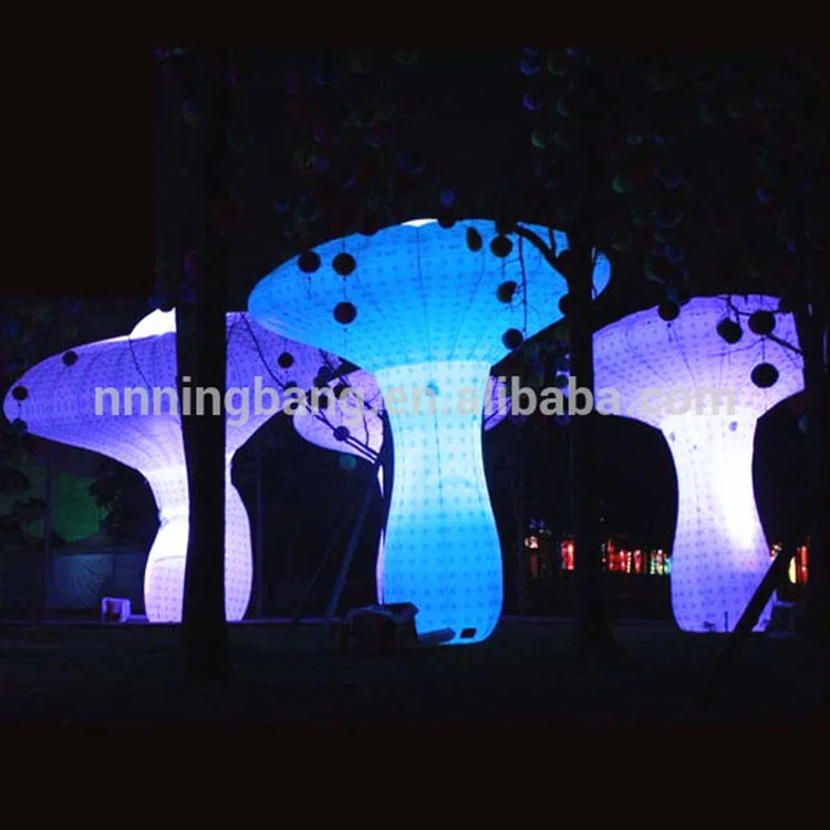 

Free shipping 2.5m high inflatable mushroom LED lighting for outdoor decoration