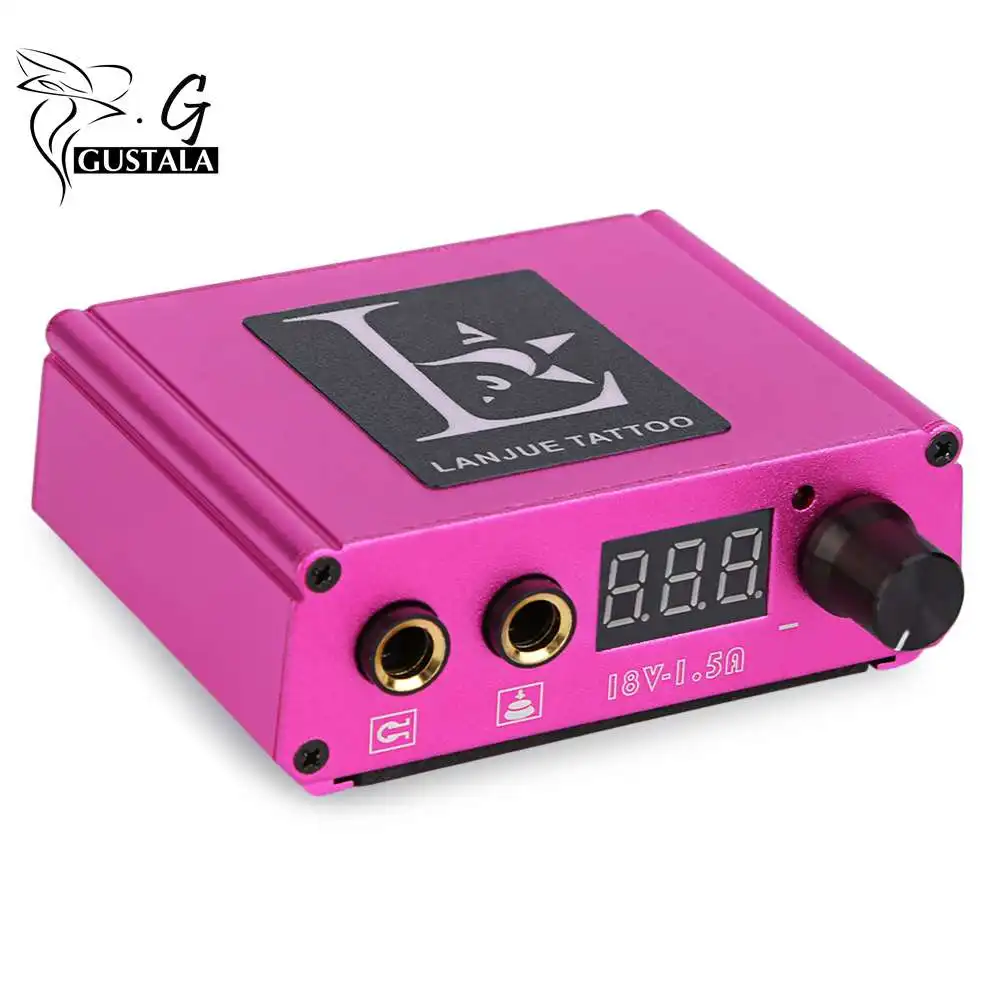 

Gustala Newest Professional Mini Digital Tattoo Power Supply Kit for Foot Pedal Switch Clip Cord