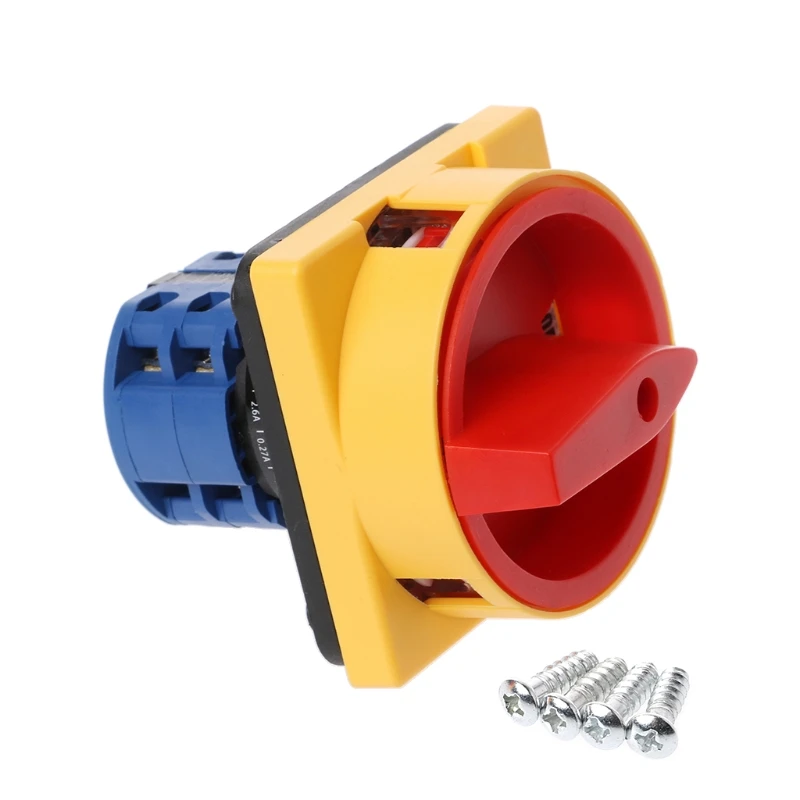 

LW26-20GS-20/04-2 Padlock Rotary Cam Switch OFF-ON 2 Way 4Pole 8 Screw Terminals -B0404