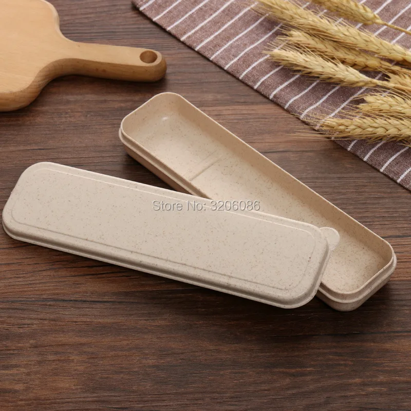 23x6CM Portable Wheat Box Container For Stainless Steel Straw