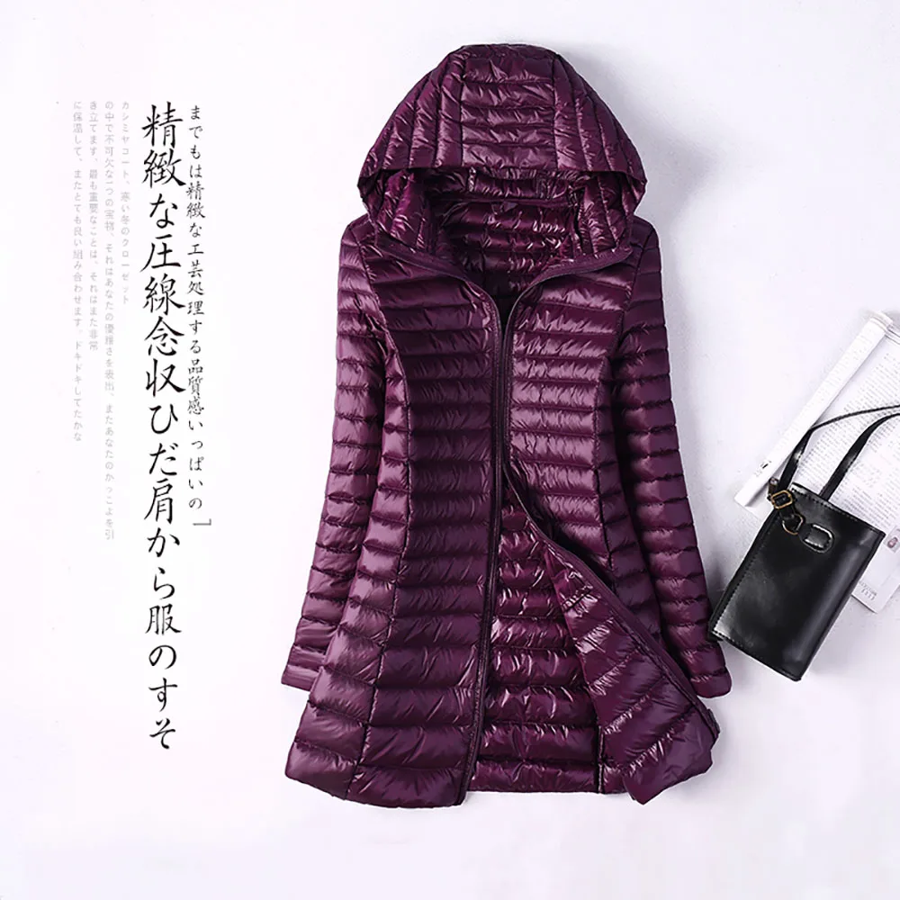buy Autumn Winter Women Duck Down Jacket Slim Long Parkas Ladies 6XL Warm Coat Hooded Plus Size Ultra L