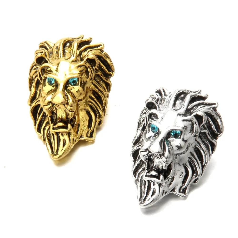 

Newest High Quality 18mm Metal Snap Button Charm Lion Styles Button Snap Button Jewelry TZ0060