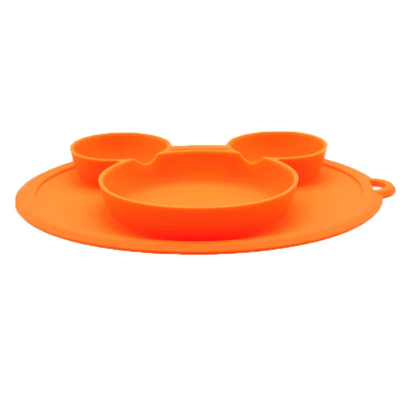 Baby Silicone Bowl Kids Plate With Suction BPA Free Infant Feeding Food Grade Tableware Cute Cartoon Children Dishes MBG0411