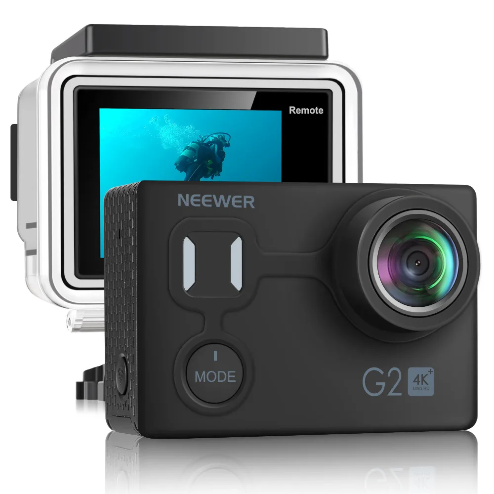 

Neewer G2 Ultra HD 4K Action Camera with Touch Screen:12MP 4K/30FPS EIS 98ft Waterproof Camera 170 Degree Wide Angle WiFi Sport