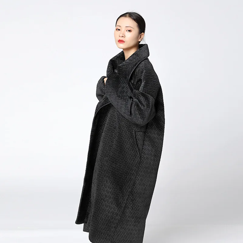 Mode Manches Collar Turn Femmes Poitrine down Zll1814 Automne Corée Black Parka Évider Pleine see Zll1814 Patchwork Picture Unique xitao Casual De Nouvelles Ax0twxvq