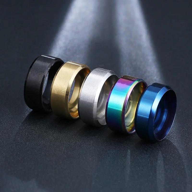 CACANA Stainless Steel Rings For Women Refinement Black Gold Silver Blue Multicolor Color Fashion Jewelry Wholesale