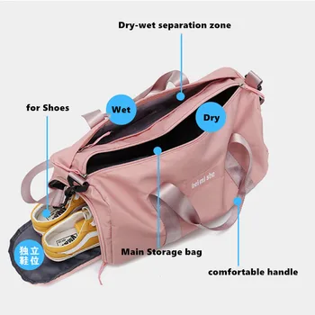 

2019 Cheap Sequins Black Gym Bag Women Shoe Compartment Waterproof Sport Bags for Fitness Training Yoga Bolsa Sac De Sport