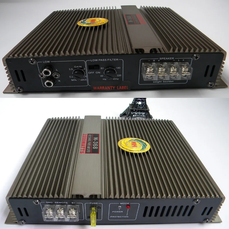 High Quality 2200W Car Audio 2-Channel Professional Power Amplifier Auto Aluminum Bass Amplifiers