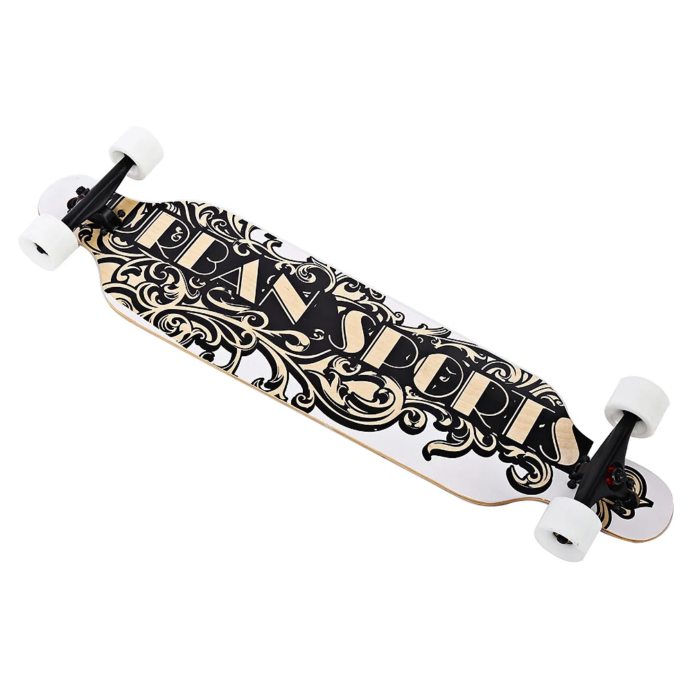 PUENTE двойной скейтборд с изображением дракона из алюминиевого сплава модный длинный четырехколесный скейтборд-ролики