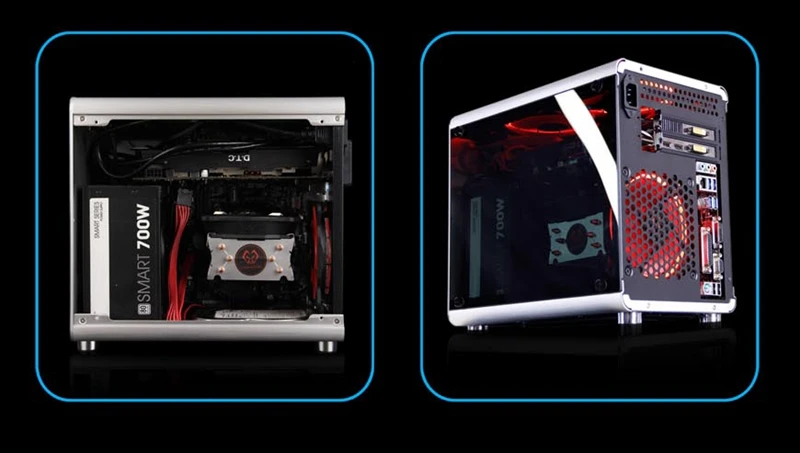 Маленький игровой чехол для компьютера matx корпус настольного пк со средней