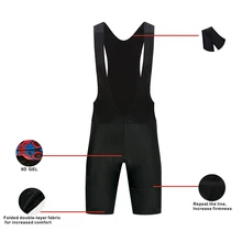 Черный велосипедный короткий нагрудник мужская верхняя одежда велосипед Велоспорт 9D мягкий для верховой езды нагрудник шорты для велоспорта