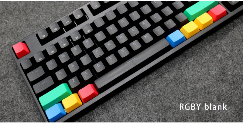 10 клавиш RGBY красочные keycap пустой/Топ/сбоку печатных PBT колпачки для USB механическая клавиатура DIY Замена