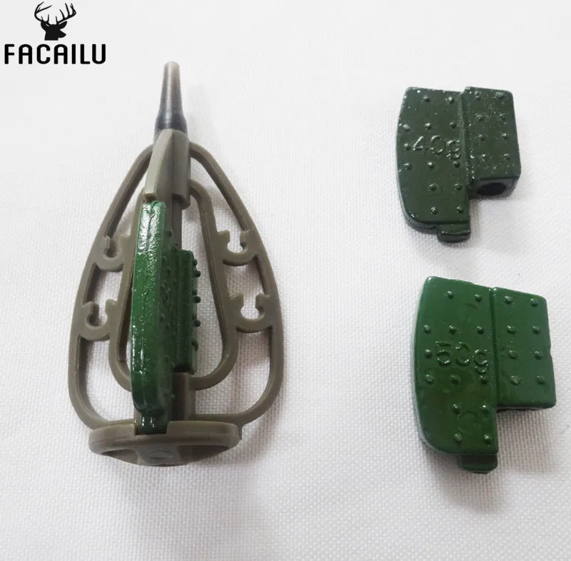 

FACAILU method feeder leads with 3 interchangeable weight 30g 40g 50g inline method feeder leads