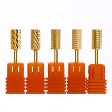 1 шт Золото гладкая верхушка заусенцев ногтей сверло Маникюр Nail Art Инструмент электродрель аксессуары