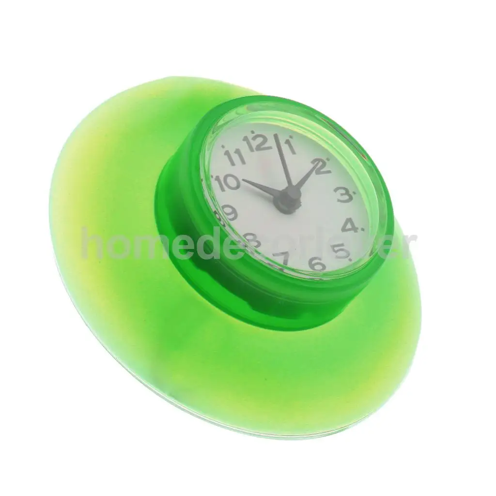 Waterproof Wall/Mirror/Glass/Fridge Sucker Cup Clock Bathroom Kitchen Shower Bath Wall Clock for Home Decoraion