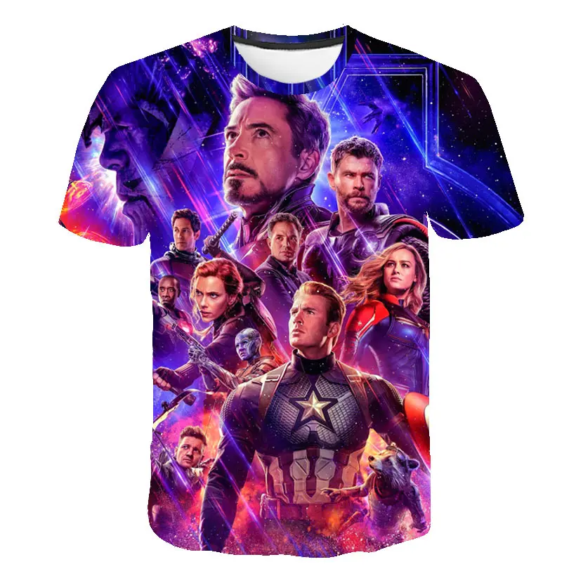 

2019 New Anime Design T shirt Men/Women Movies Avengers Endgame 3D print t-shirts Short Sleeve Harajuku Style Tshirt Tops