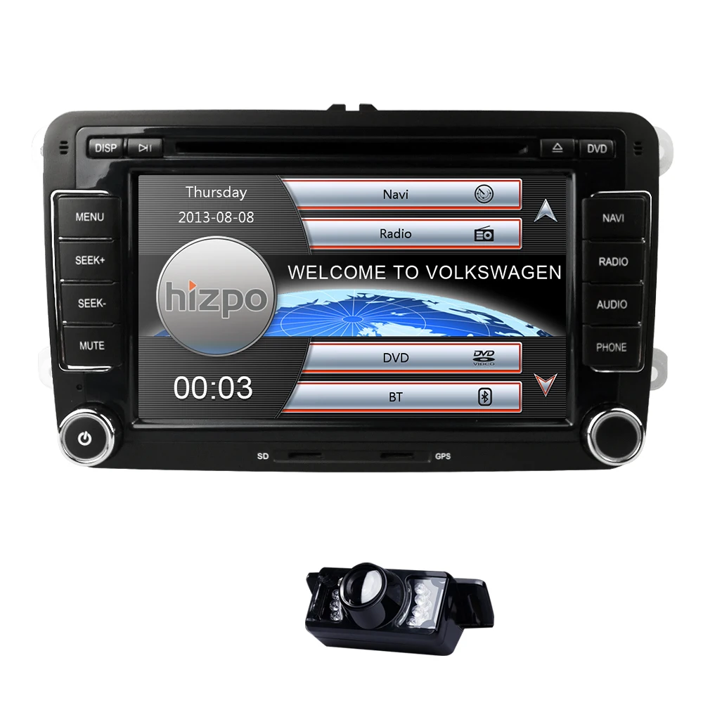 Sale HIZPO 7 Inch Car DVD Player  For Skoda/Octavia/Fabia/Rapid/Yeti/Superb/V W/Seat TPMS Radio GPS Navigation DAB Free camera Map 1