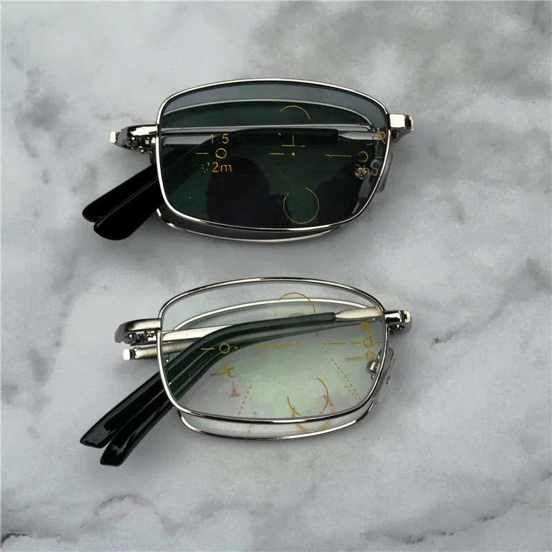 

fold Progressive Multifocal glasses Transition Sunglasses Photochromic Reading Glasses Men Points for Reader Near Far sight FML