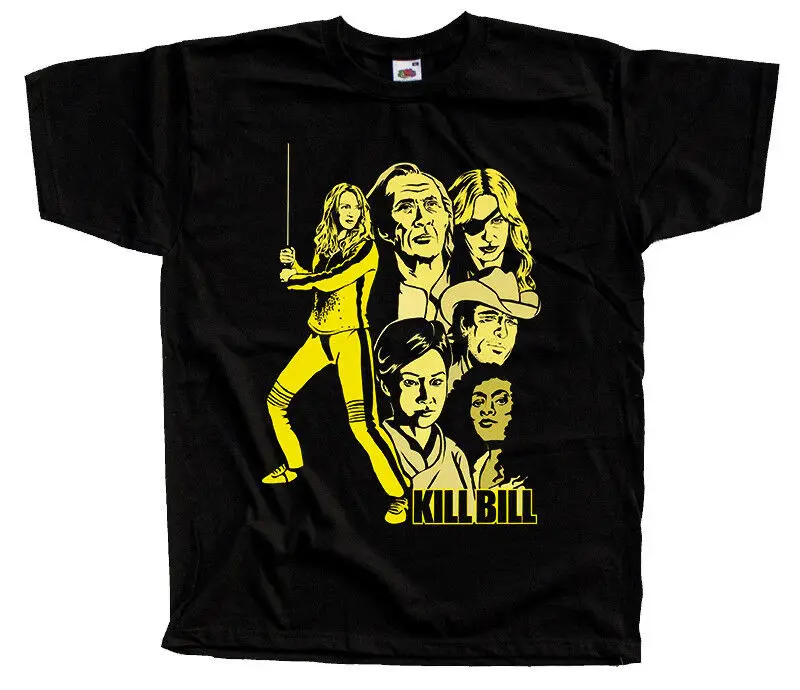 Kill Bill V5 постер из фильма Квентин Тарантино черная футболка все размеры S-3XL