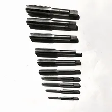 ФОТО free shipping alloy steel made 10pcs/set 3-18mm manual straight tap screw taps  m3 m4 m5 m6 m8 m10 m12 m14 m16 m18 for manual