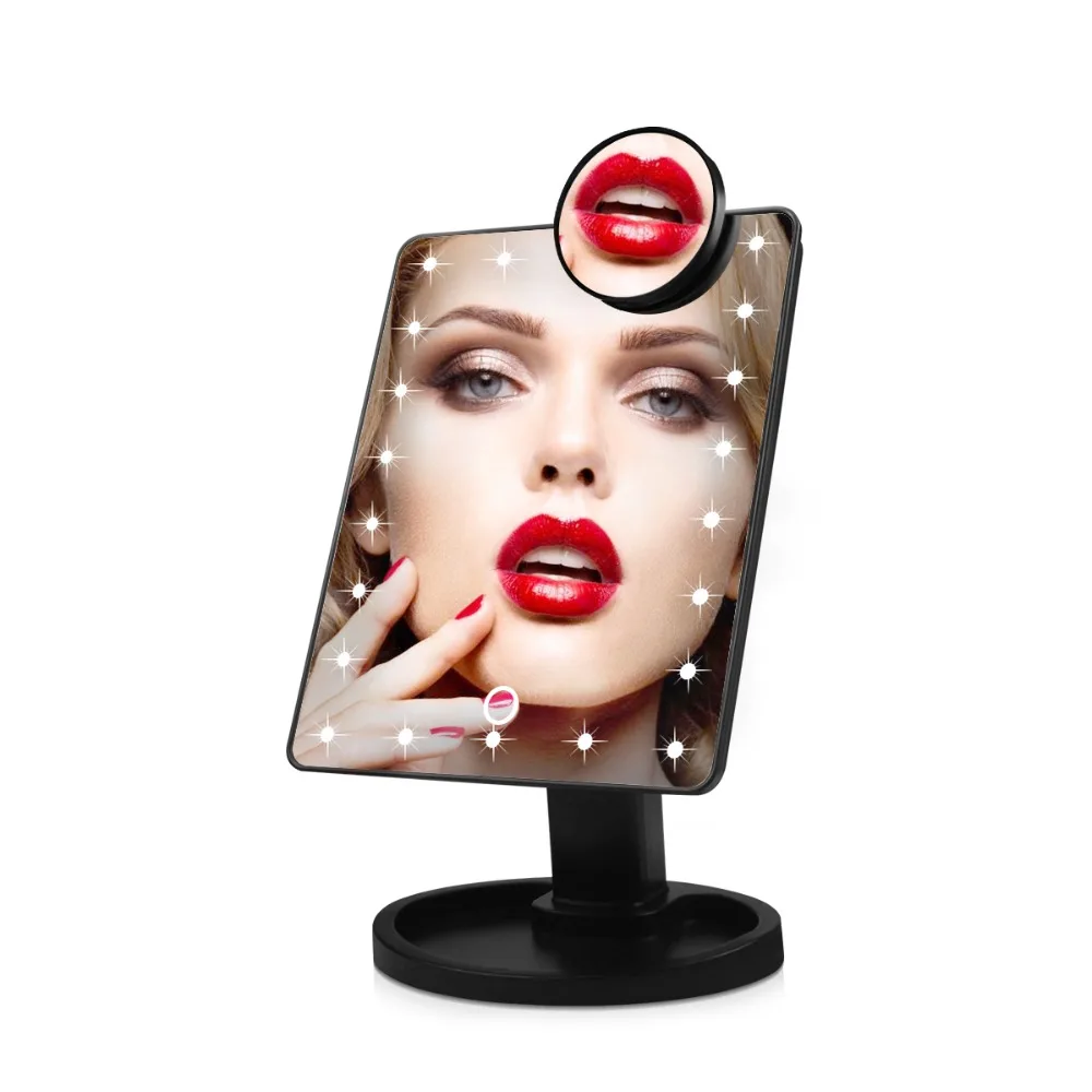 

Dimmeable LED Night Lights Makeup Mirror Table Light 16/22LEDs Women Vanity Light Touch Control Brightness Adjustable Light