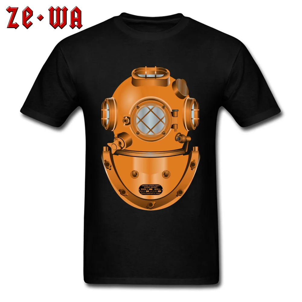 Family Mens T-shirts Crew Neck Short Sleeve All Cotton diving helmet 158250 Tees Crazy Tee-Shirts Drop Shipping diving helmet 158250 black
