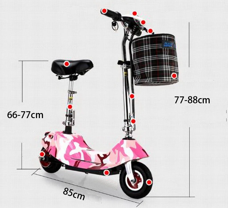 Clearance 261002/Ladies portable mini dolphin electric scooter / can carry children electric bikes / electric cars/Comfortable cushion 4