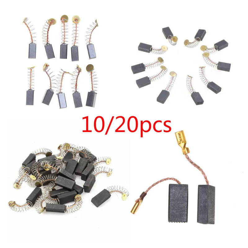 

10pcs Or 20pcs Carbon Brushes Spare Parts Mini Drill Electric Grinder Replacement For Electric Motors Rotary Tool