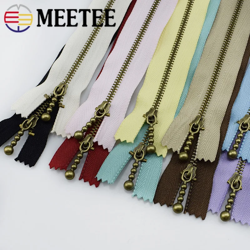 20 шт. Meetee 3# бронзовая металлическая молния 15 см закрытые застежки-молнии для шитья сумки одежда карман молнии Сделай Сам одежда аксессуары A4-15