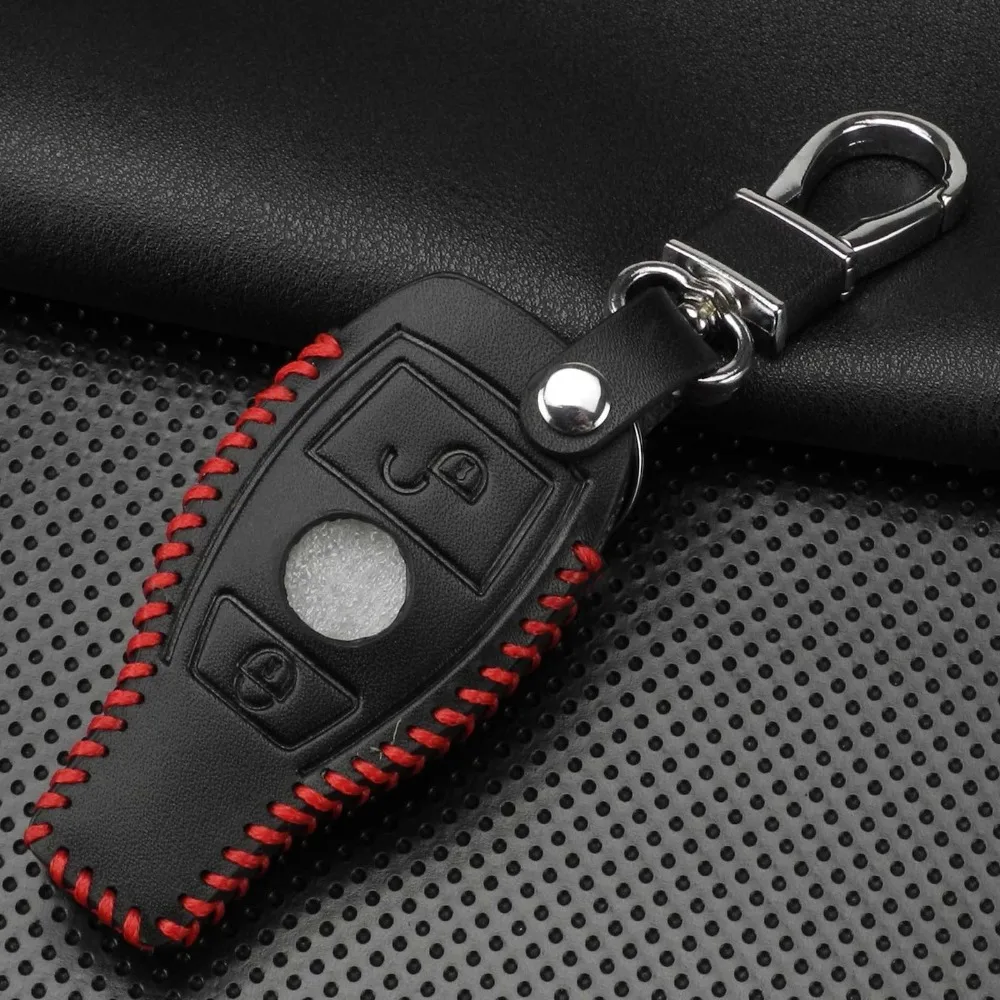 2 кнопочный ключ автомобиля чехол для стайлинга оболочки сумка защитный брелок цепь для Mercedes Benz C Class W205 GLC GLA автомобильные аксессуары