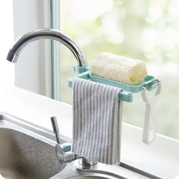 

Kitchen Organizer Water-tap Rack Sink Sponge Holder Drain Shelf 2 Pcs/Lot Plastic Storage Rack