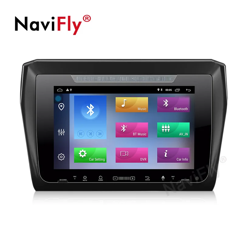 Excellent Navifly 2DIN Android 9.1 2+32G  Car Multimedia Player For Suzuki Swift 2017 2018 2019  GPS Navigation Stereo Radio HD Map Mic BT 1