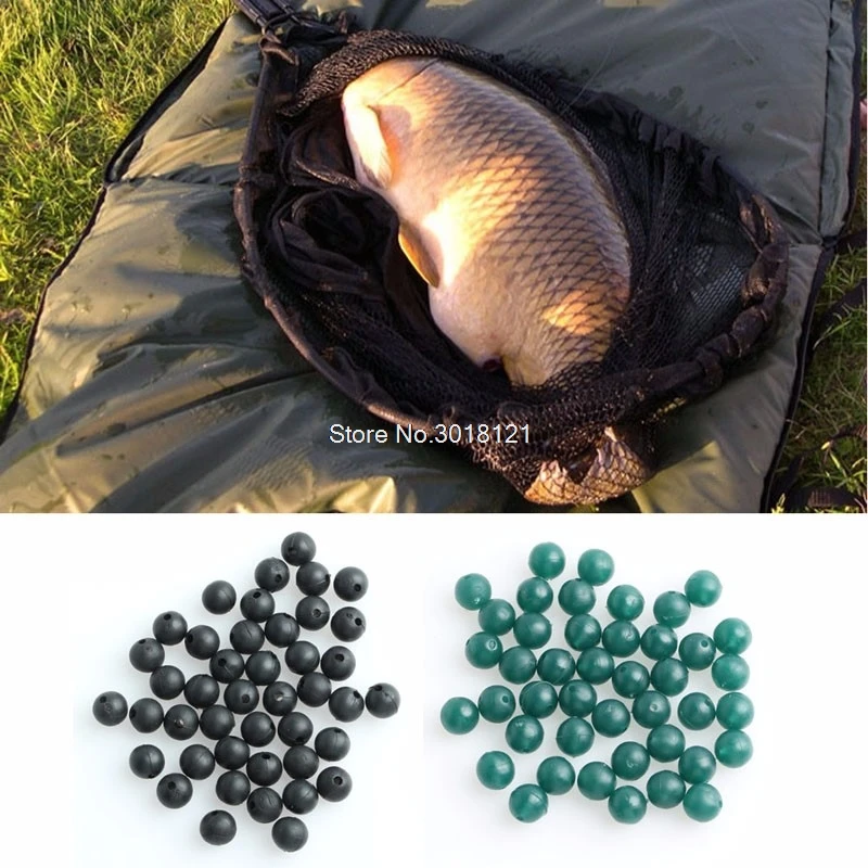 

50pcs Carp Fishing Rubber Shock Beads 8mm Terminal End Tackle Stop New Drop ship