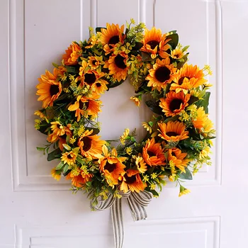 

Artificial Flowers Wreaths Silk Wearth Door Wall Hanging Artificial Garland For Wedding Party wedding Home Decoration