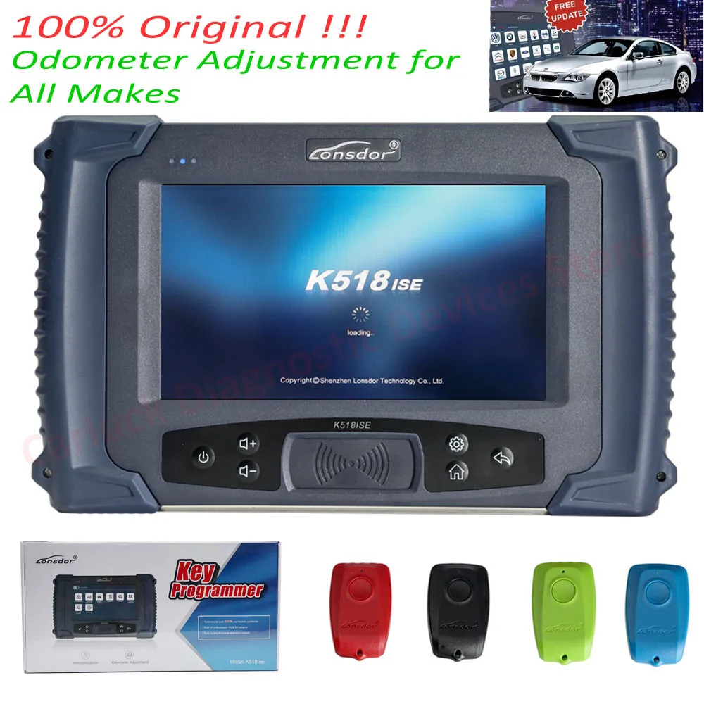 

For Lifetime!! Original Lonsdor K518ISE Key Programmer With Odometer Correction Function Supports All Cars No Need Token Of K518