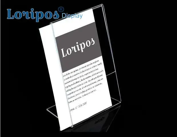 

5pcs Acrylic L-shape Desk Sign Holder Card Display Stand Table Menu Frame Office Club Business Restaurant Poster Label Frame