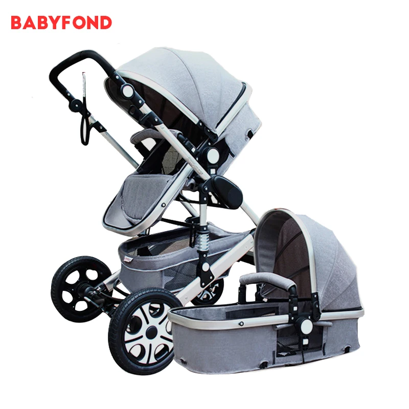 

Babyfond 2 in 1 high landscape strollers can sit and lying trolley folding newborn umbrella carts