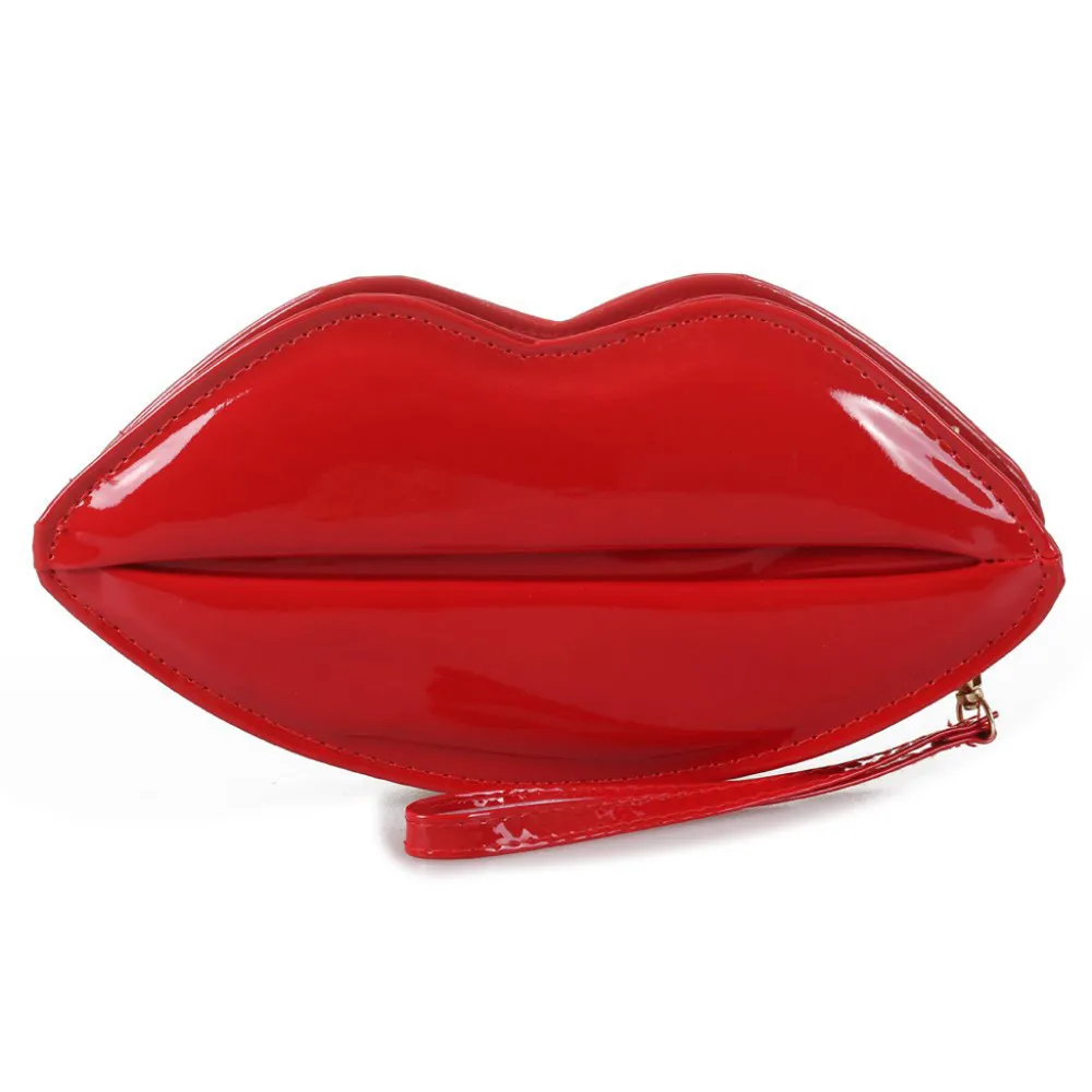 TEXU/женские клатчи из искусственной кожи в форме губ; женские сумки-мессенджеры на цепочке; вечерняя сумочка с красными губами; женская сумочка