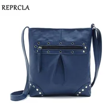 REPRCLA, стиль, женская сумка-мессенджер, модная, с заклепками, через плечо, Сумки из искусственной кожи, дизайнерская женская сумка, Bolsas Feminina N0301