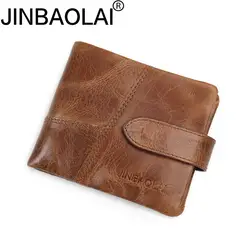 JINBAOLAI известный бренд кошелек из натуральной кожи на молнии и застежке мужские кошельки, модный кошелек с держателем для карт кошельки