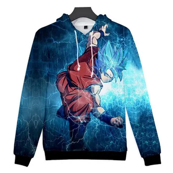 

Japan Anime Dragon Ball Z DBZ Pocket Hooded Sweatshirts Men Super Saiya Kid Goku Vegeta Print 3D Hoodie Students Teen Clothes