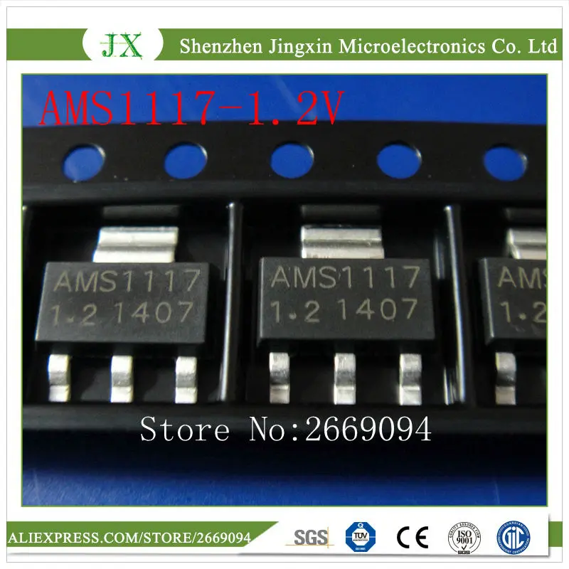 35 шт. AMS1117-1.2V/1,5 V/1,8 V/2,5 V/3,3 V/5,0 V/ADJ СОТ-223 7 видов каждый 5 шт. SOT223 lm1117 AMS1117-1.2 AMS1117-1.8 AMS1117-2.5 AMS11 - Цвет: AMS1117-1.2V 50PCS