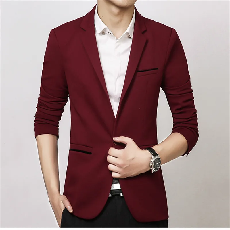 Online FGKKS nueva llegada chaqueta de lujo para hombre nueva marca de Moda de Primavera traje delgado para hombre Terno Masculino Blazers para hombre