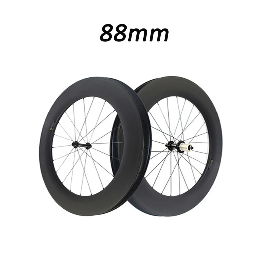 Sale OZUZ Ceramic Bearing Carbon Road Bike Wheels 38mm 50mm 88mm 23mm Wide 3k Matte Clincher Tubular 23mm Bicycle Wheelset 700c cycle 4