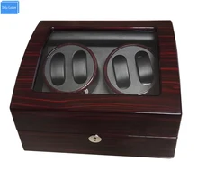 Luxury Automatic Watch Winder Box 4+6 Mechanical Watch Winder Wood Gloosy Leather With Lock EXW Drop Shipping OEM Factory Supply