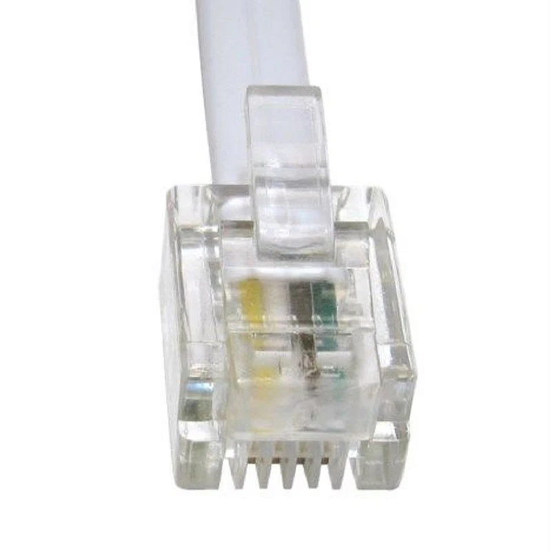 5m Long RJ11 To RJ11 Cable Lead 4 Pin ADSL DSL Router Modem Phone 6p4c ` WHITES!