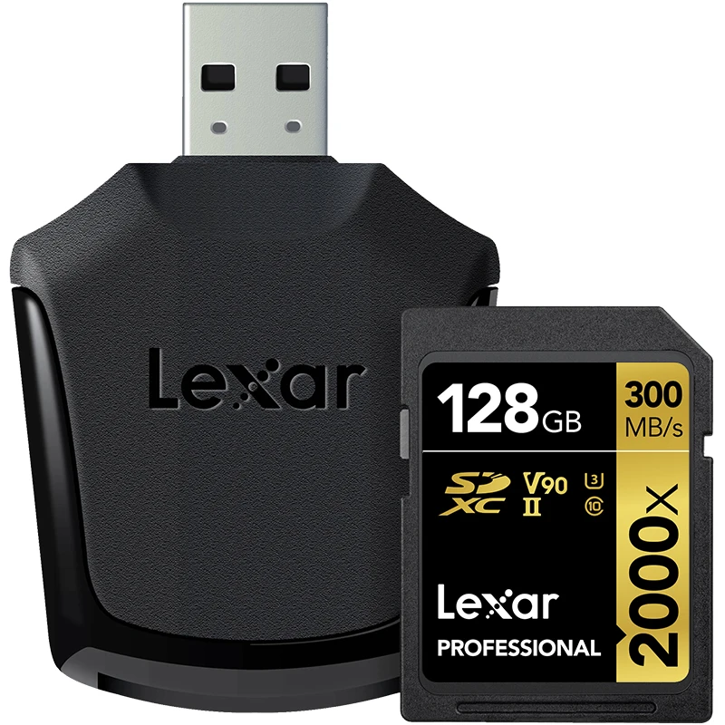 Lexar Professional 2000x300 МБ/с высокоскоростная карта памяти SD SDHC SDXC 32 Гб 64 Гб 128 ГБ UHS-II U3 для 3D 4K Full HD видеокамеры