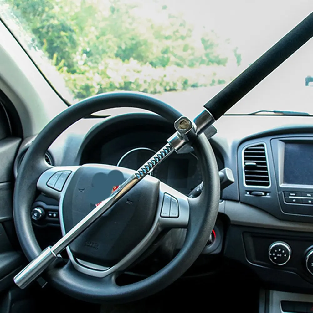 

Car U-shaped steering wheel lock Car anti-theft lock Adjustable telescopic Safety lock for self-defense car