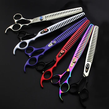 

8 Inch Japan 440C Professional Pet Scissors Dog Cat Tesoura Pets Grooming Thinning Shears Scissors Shears Kit