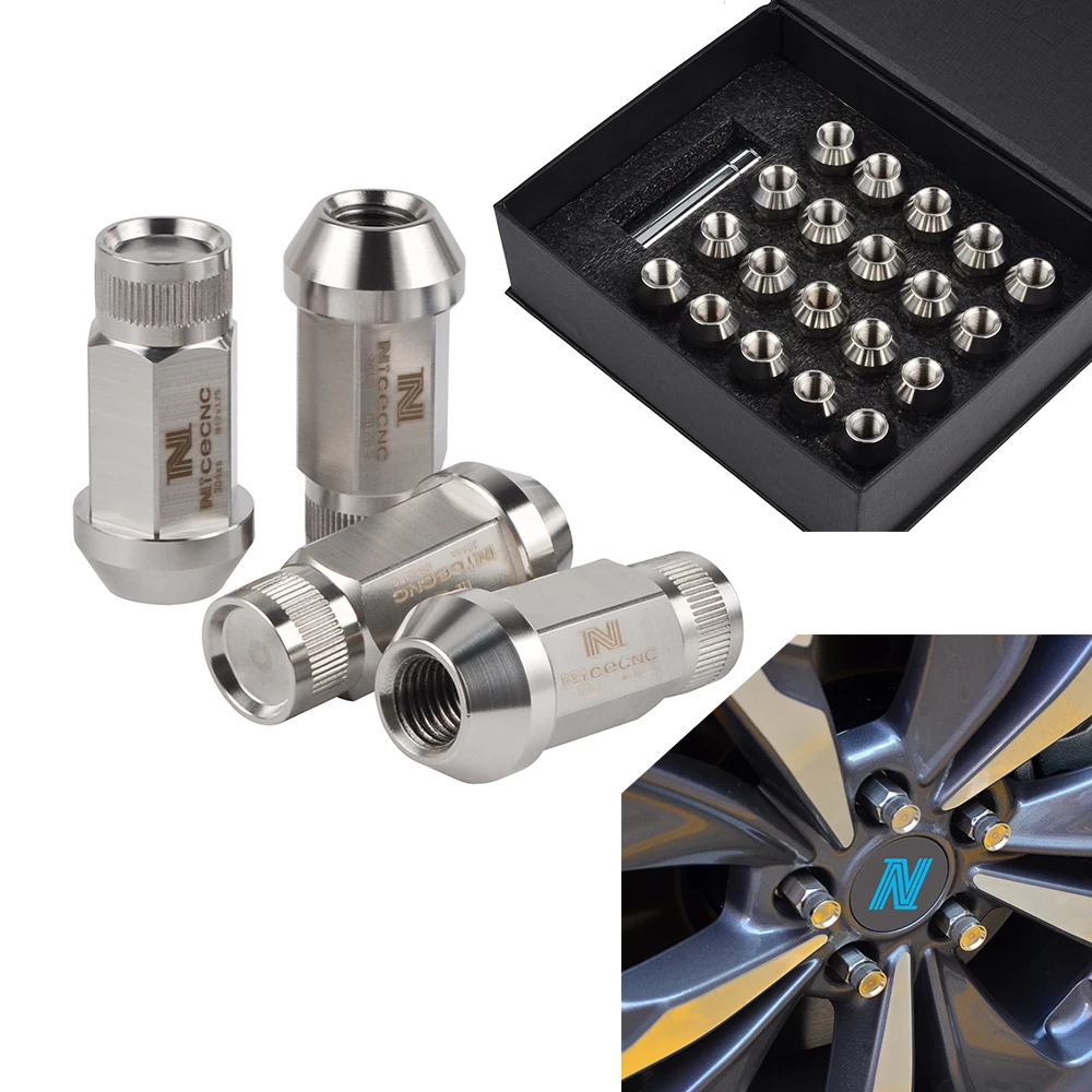 

NICECNC 20PCS Stainless Steel M14X1.5 Auto Replacement Wheel JDM Lug Nuts For Ford Expedition F150 F-150 2004-2014